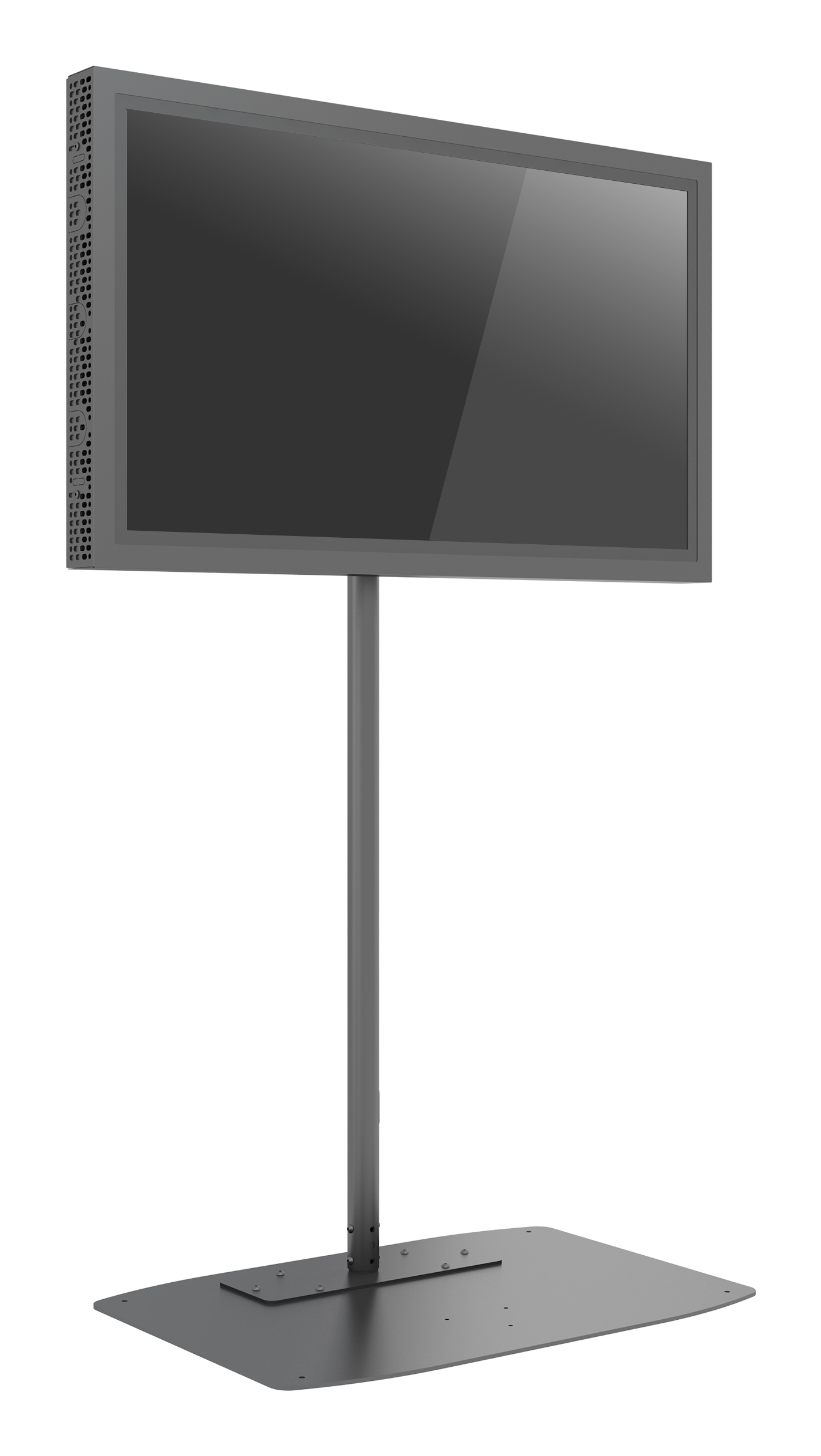 صورة حامل أرضي Multibrackets M Pro Series 49" بعمود واحد - فولاذ أسود