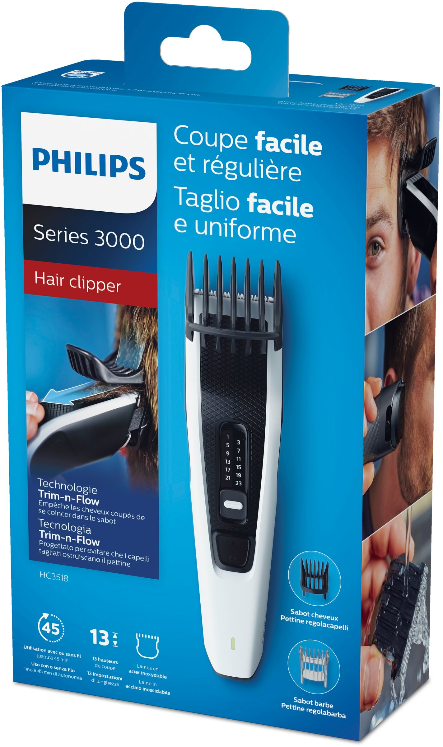 Philips HAIRCLIPPER Series 3000 HC3518/15 hair trimmers/clipper Black 13 Nickel-Metal Hydride (NiMH) – image 2