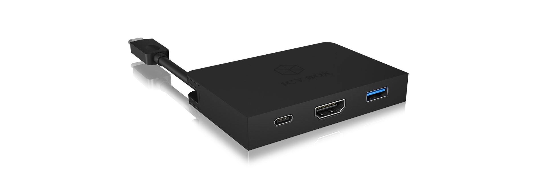 ICY BOX IB-DK4021-CPD Wired USB 3.2 Gen 1 (3.1 Gen 1) Type-C Black – image 1