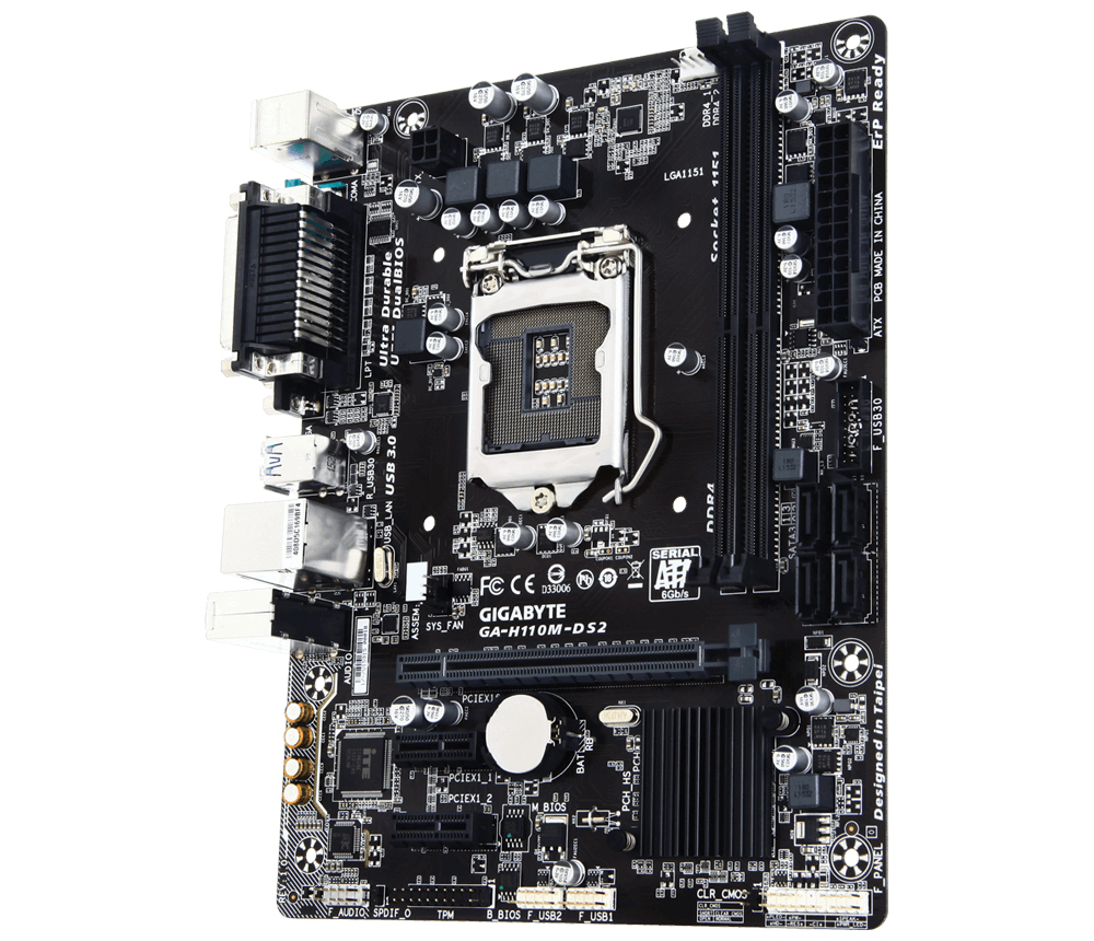 GIGABYTE GA-H110M-DS2 motherboard Intel® H110 LGA 1151 (Socket H4) micro ATX – image 3