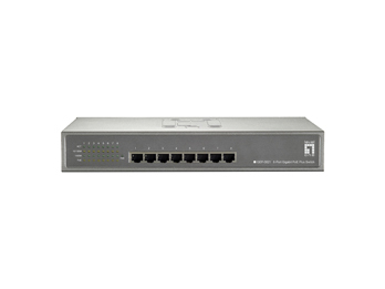 LevelOne 8-Port Gigabit PoE-Plus Switch, 123.2W – image 2