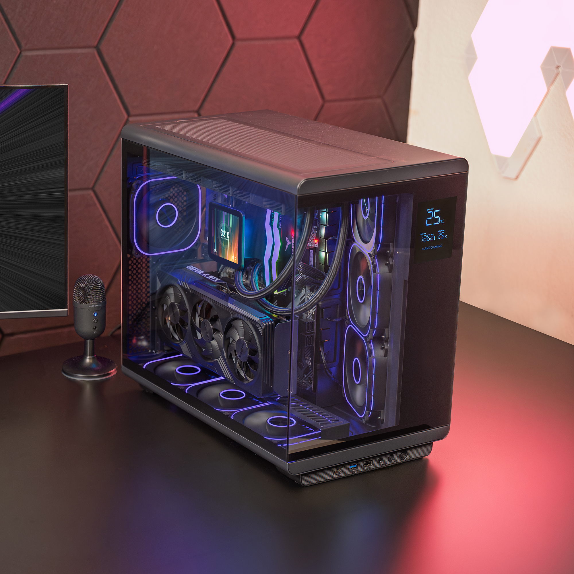Mars Gaming MCREVMAX computer case Midi Tower Black image 2