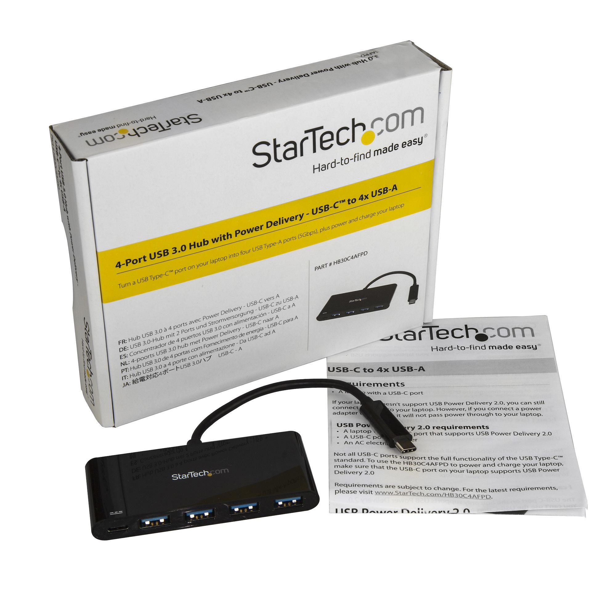 StarTech.com 4 Port USB C Hub with 4 USB Type-A Ports (USB 3.0 SuperSpeed 5Gbps) – image 5