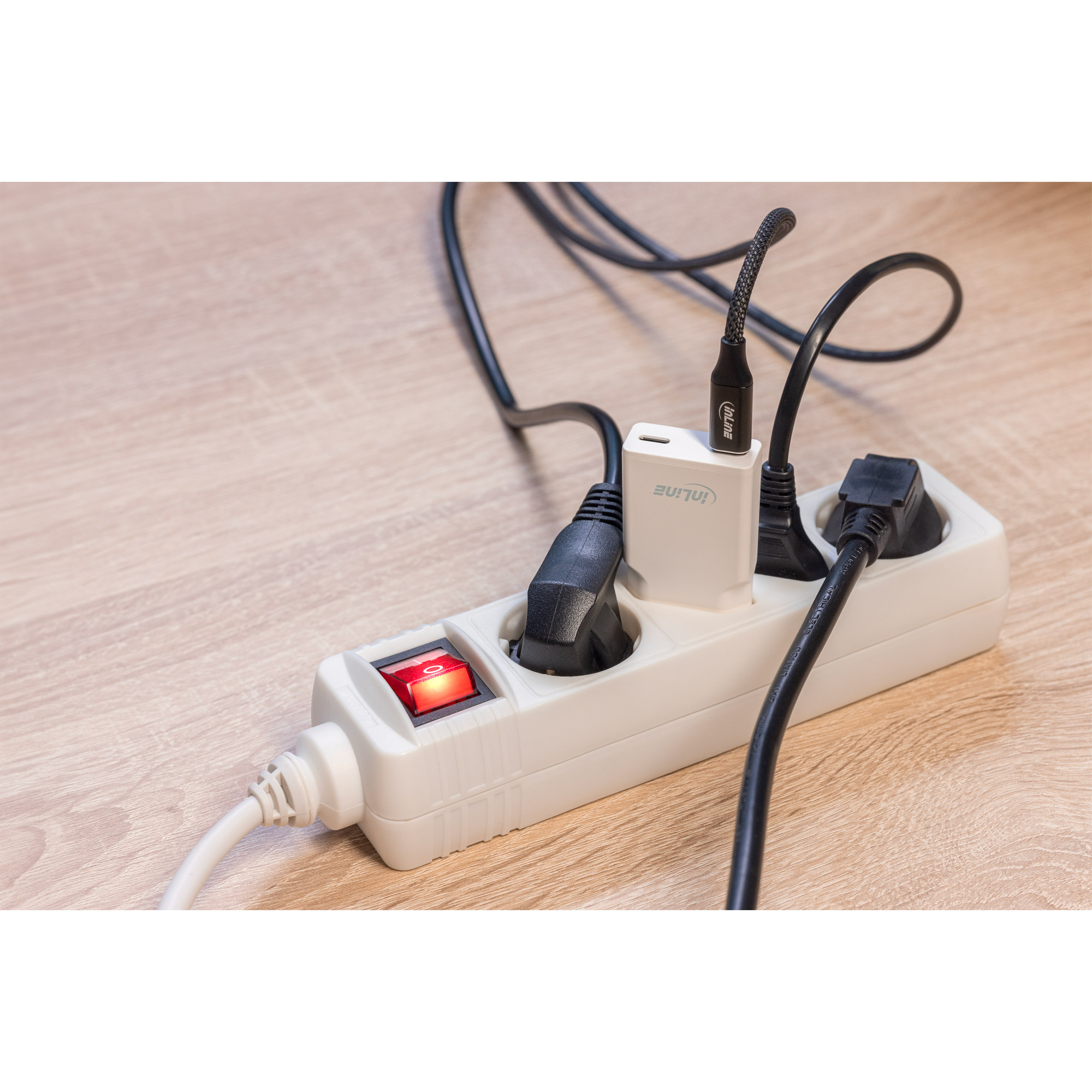 InLine USB power supply charger Dual USB-C, PD, PPS – image 1