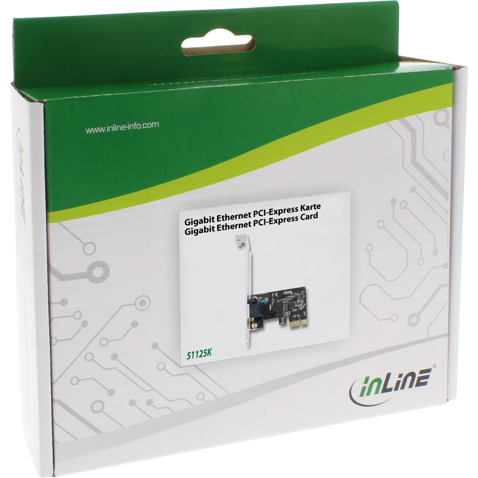InLine Gigabit Network Card PCI Express 1GBit/s PCIe x1 + LP Bracket – image 2