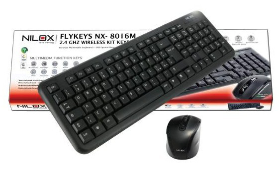 Nilox NX-8016M keyboard Mouse included USB + PS/2 Italian Black – image 2
