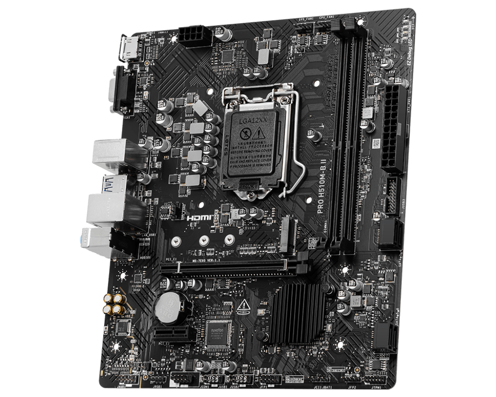 Tarjeta Madre MSI PRO H510M-B II - Socket 1200 - 2x DDR4 - 2133/2933MHz - USB - HDMI - VGA - Micro ATX - PRO H510M-B II Tarjeta Madre MSI PRO H510M-B II - Socket 1200 - 2x DDR4 - 2133/2933MHz - USB - HDMI - VGA - Micro ATX - PRO H510M-B II