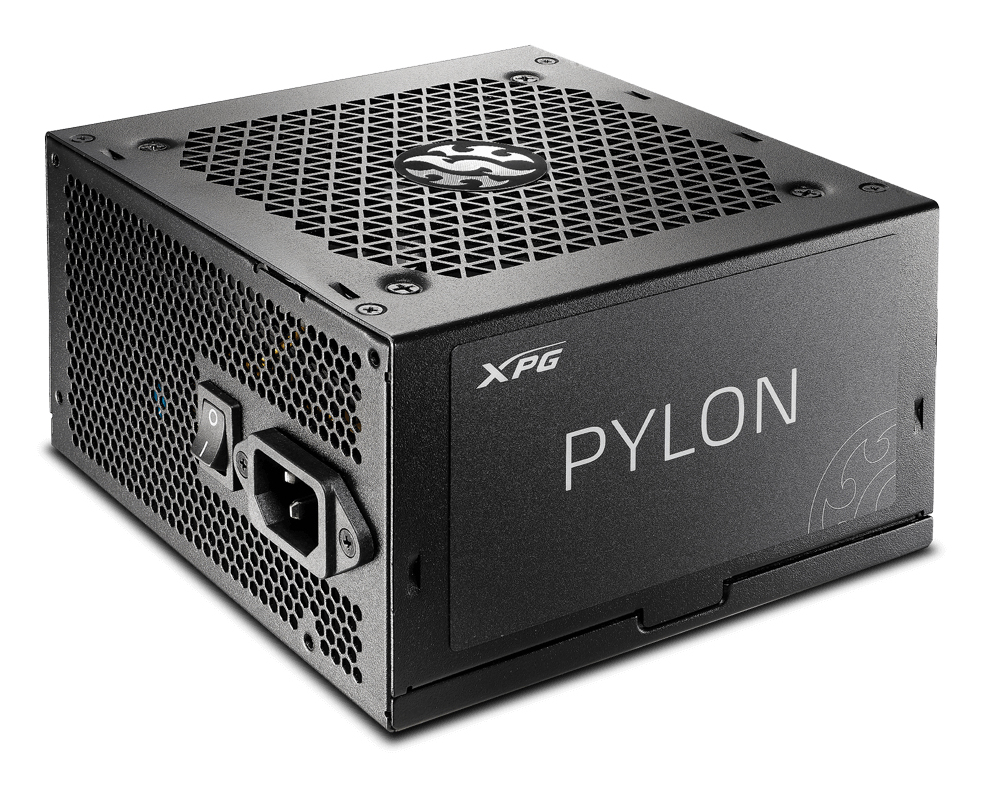 Fuente de Poder ATX 650W 80+Bronce XPG PYLON. 1x 24pin + 2x 8pin CPU + 4x 8pin PCIE + 8x SATA. PYLON650B-BKCUS