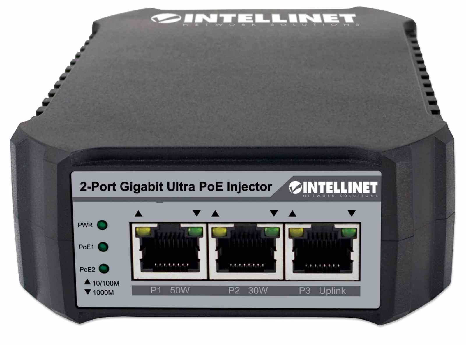 Intellinet 2-Port Gigabit Ultra PoE-Injector 10/100/1000 Mbit/s (UK 3-pin plug) – image 3