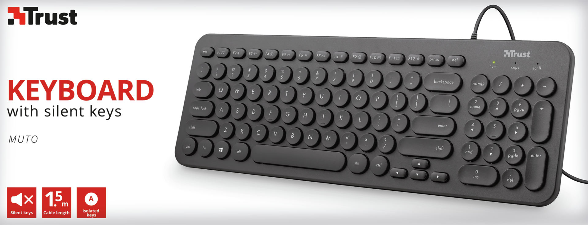Trust Muto keyboard Gaming USB QWERTY Spanish Black – image 5