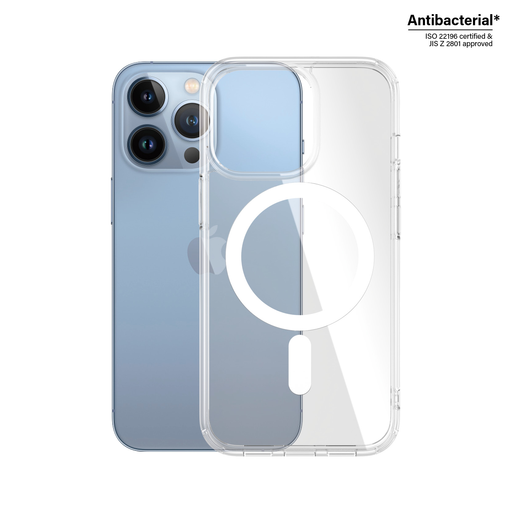 PanzerGlass® HardCase Transparent w. White MagSafe iPhone 13 Pro – image 1