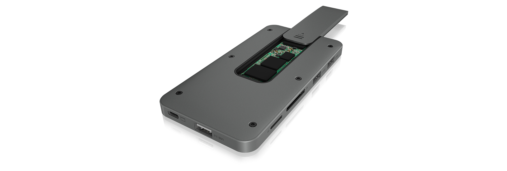 ICY BOX IB-DK2107M-C USB 3.2 Gen 2 (3.1 Gen 2) Type-C Anthracite – image 3