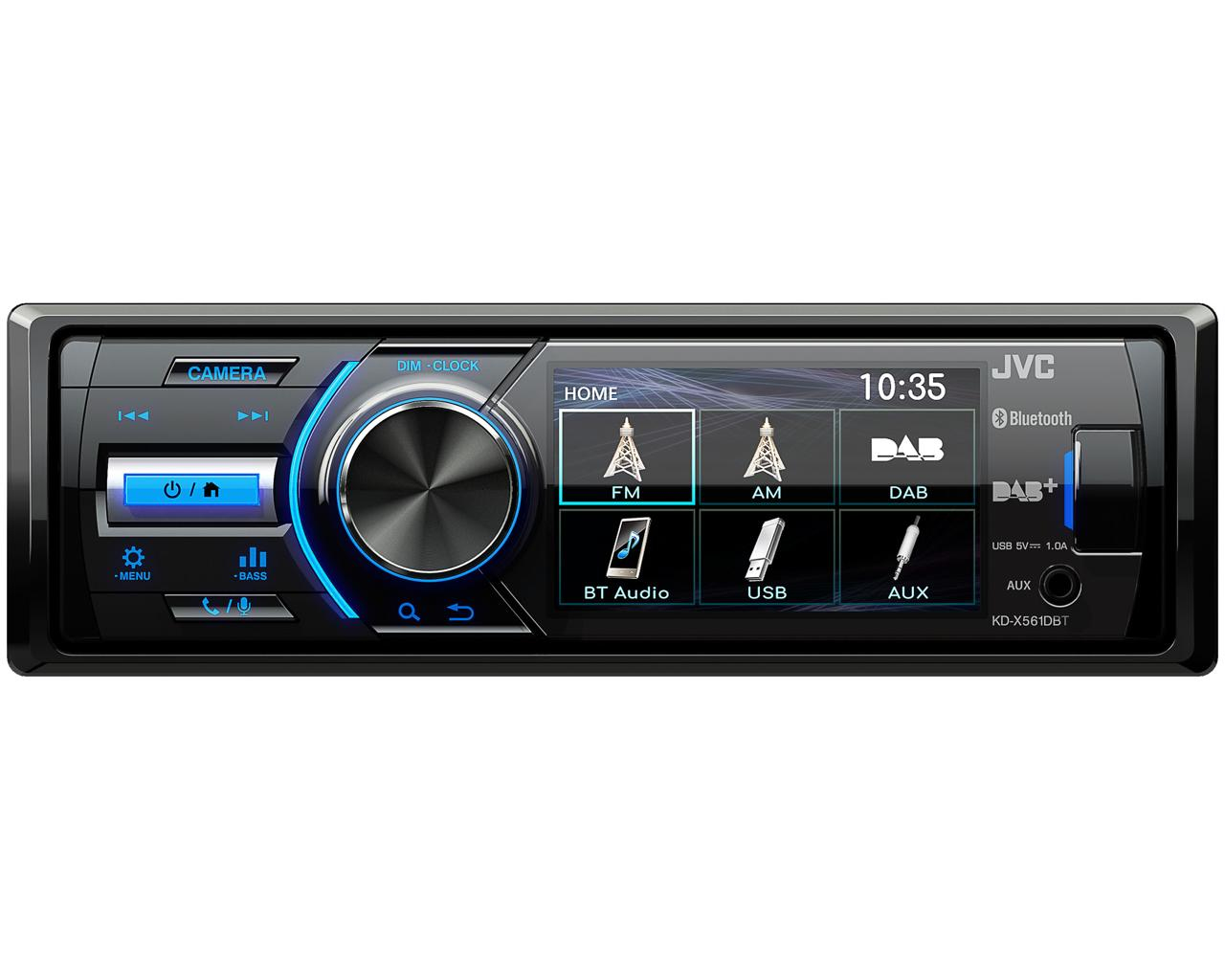 JVC KD-X561DBT car media receiver Black, Blue – image 1