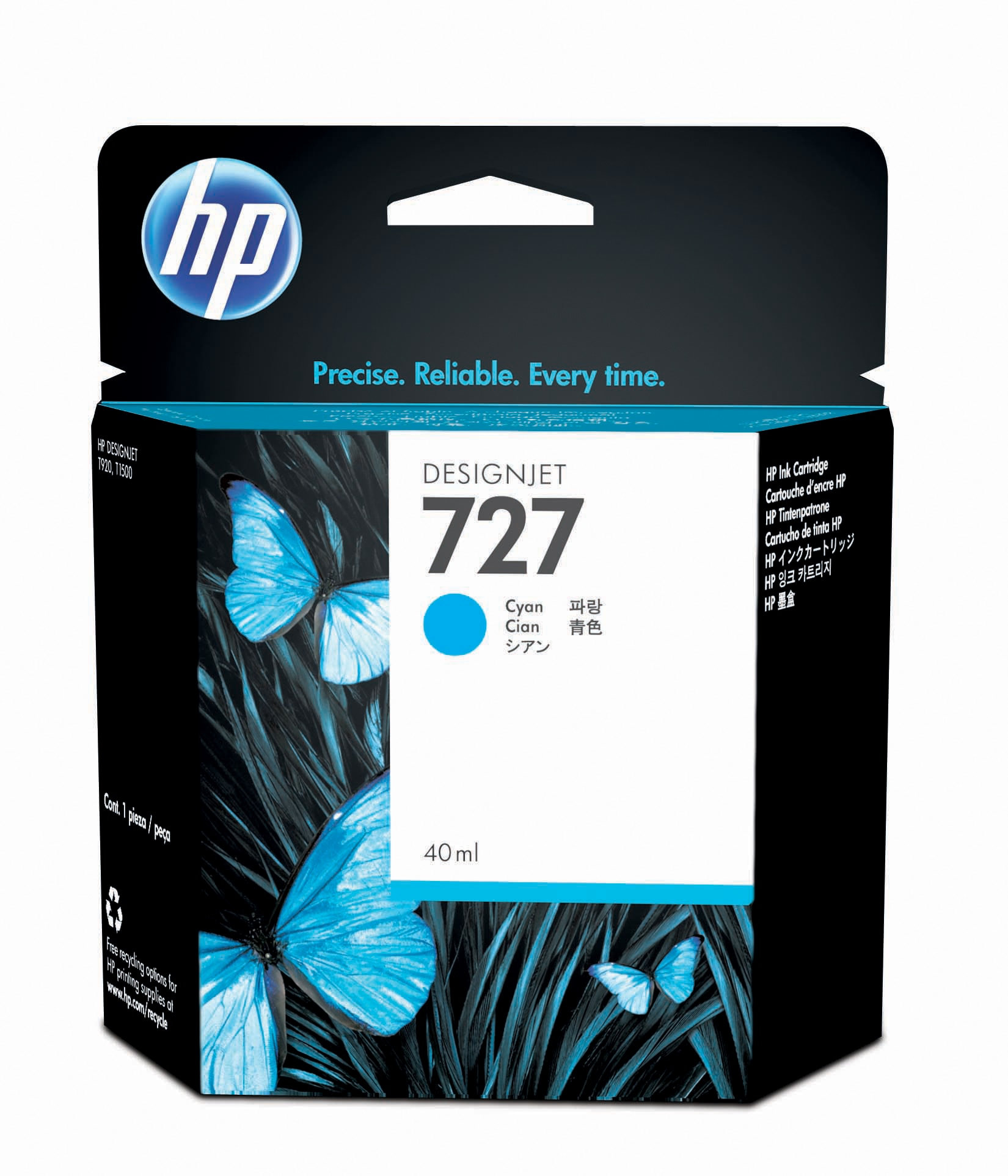 HP 727 ink cartridge 1 pc(s) Original Cyan – image 1