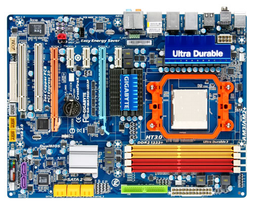 GIGABYTE GA-MA790X-UD3P motherboard AMD 790X Socket AM3 ATX – image 1