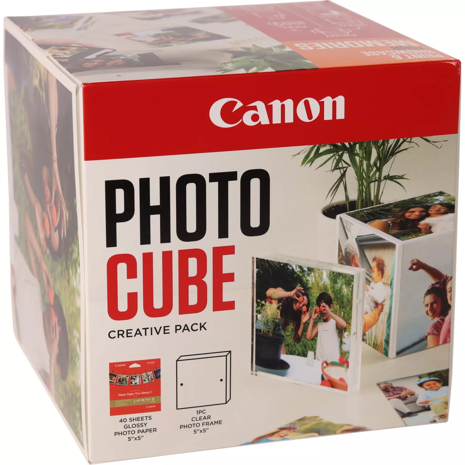 PP-201 5X5 PHOTO CUBE CREATIVE PACK WHITE ORANGE (40SHEETS) + A