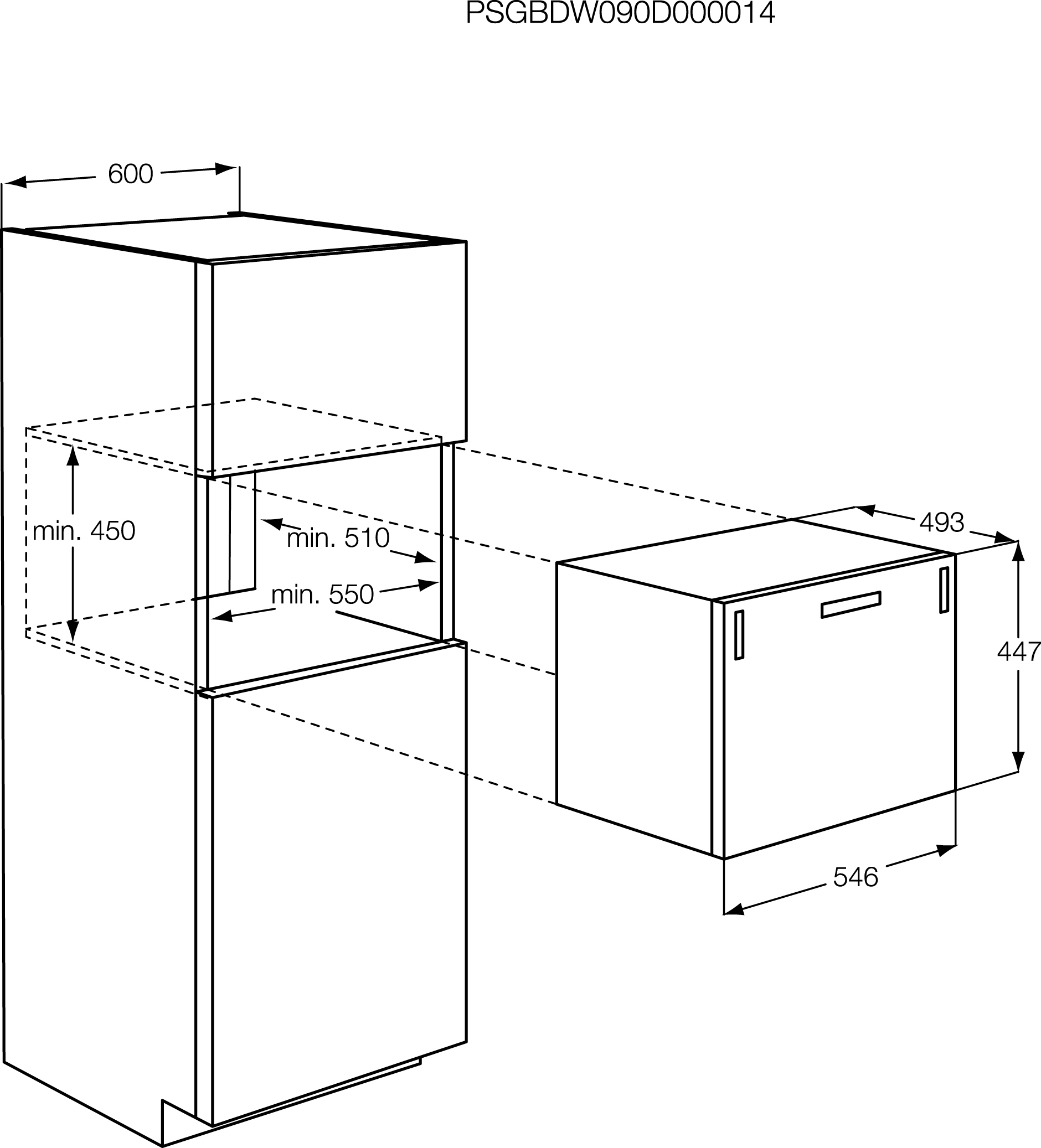 AEG F55200VI0 Fully built-in 6 place settings – image 2