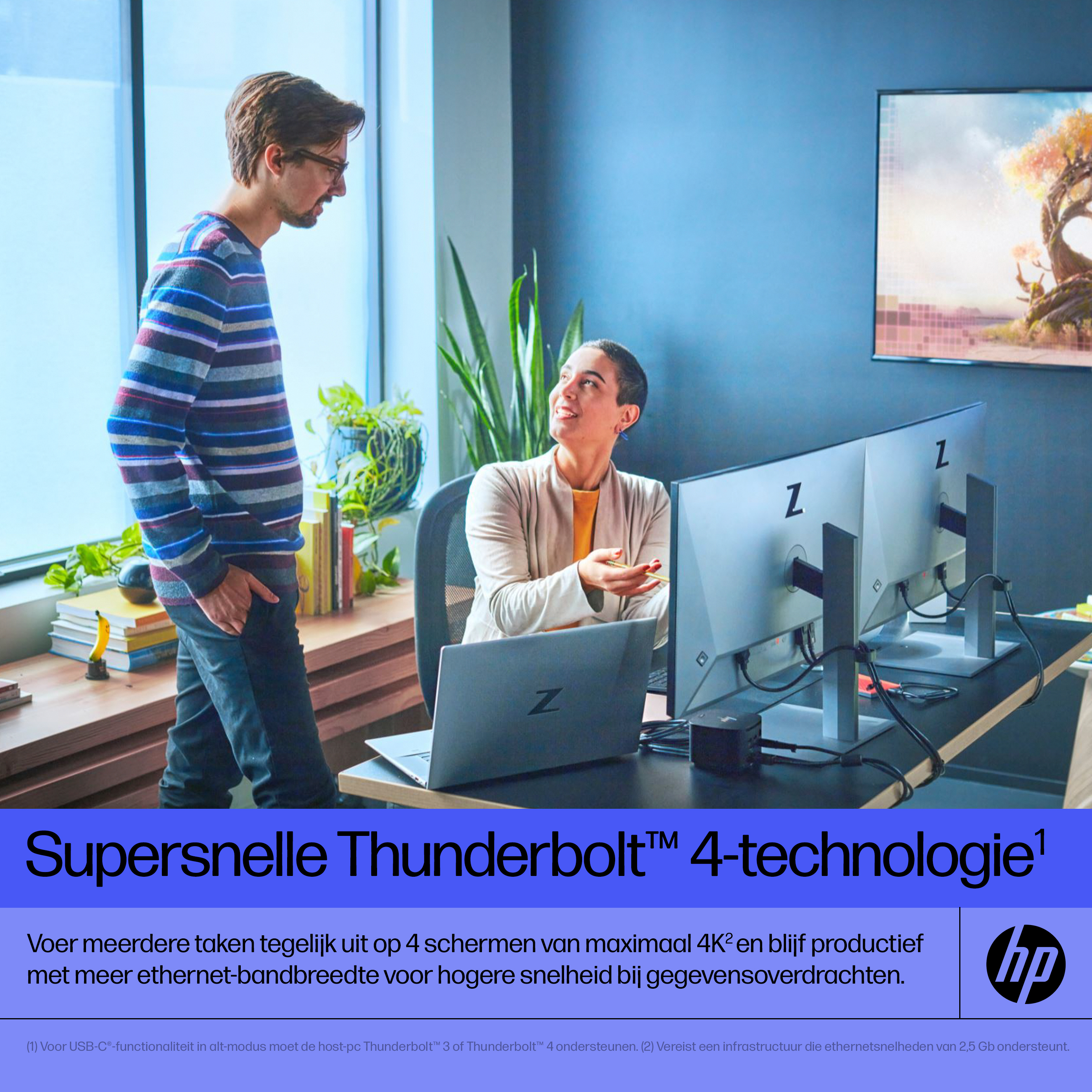HP Thunderbolt Dock 120W G4. Connectivity technology: Wired, Host interface: Thunderbolt 4. Product colour: Black, Cable l