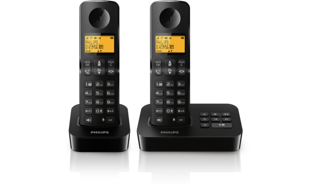Philips D2152B/22 telephone DECT telephone Caller ID Black