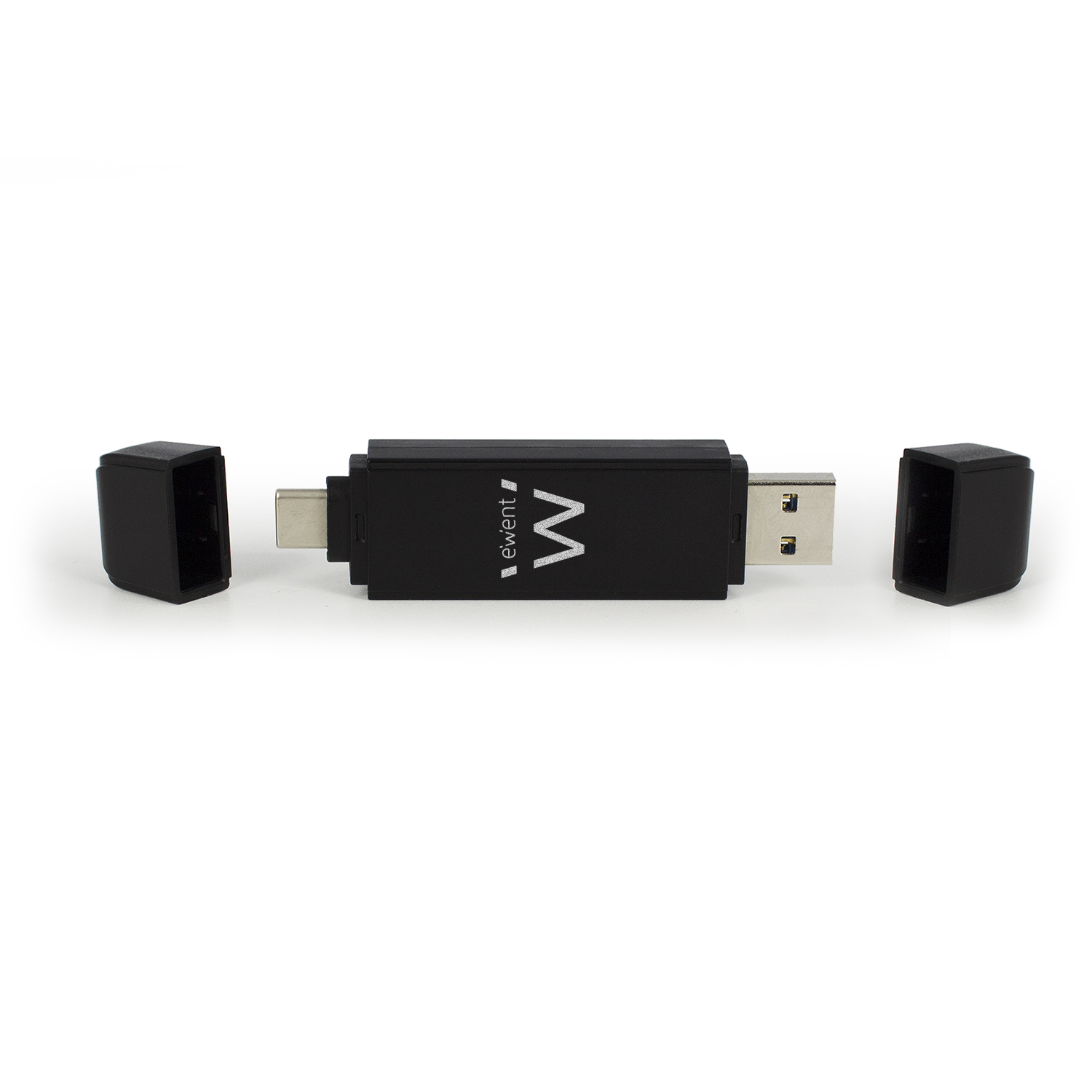 Ewent EW1075 card reader USB 3.2 Gen 1 (3.1 Gen 1) Type-A/Type-C Black – image 2