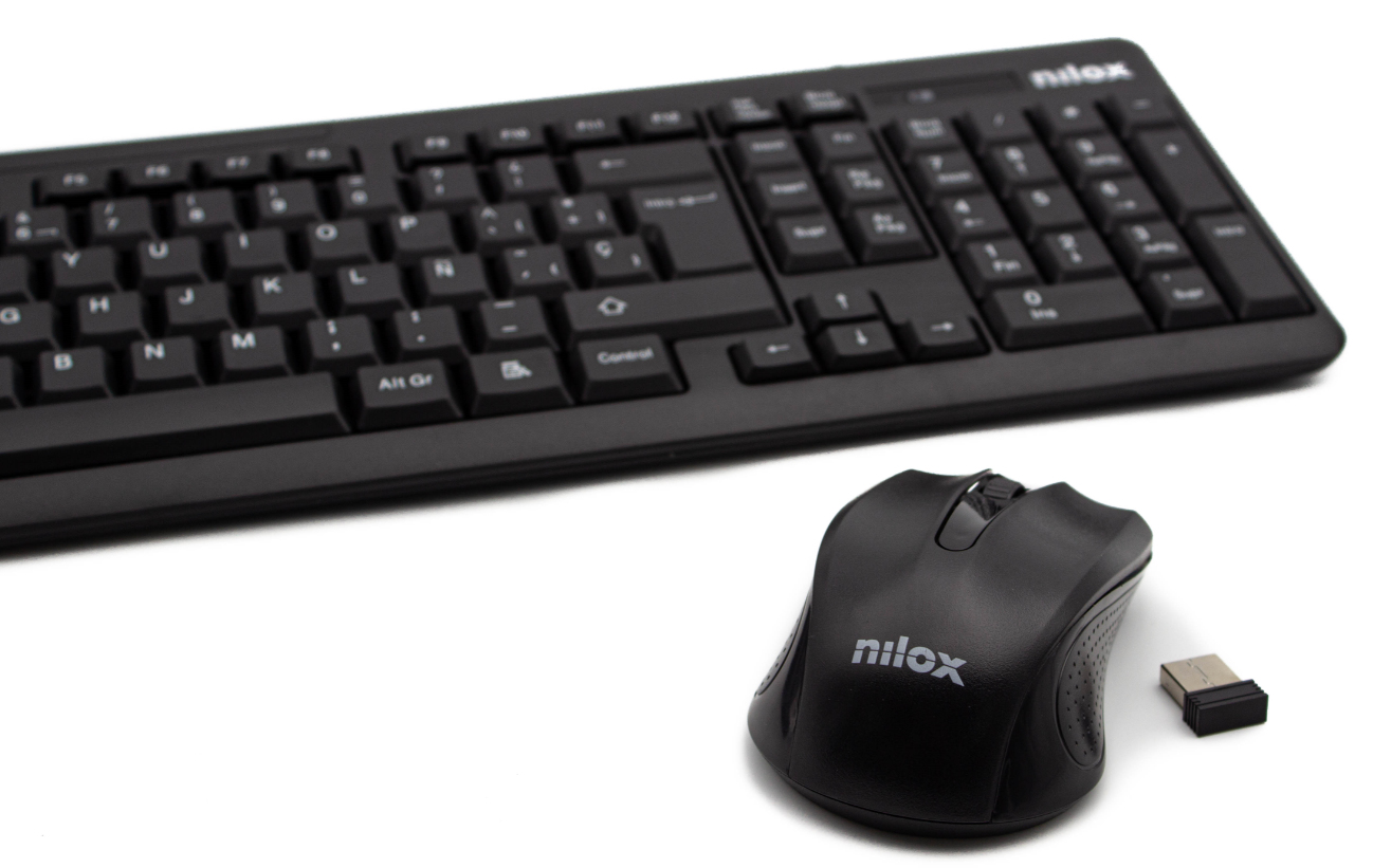Nilox NXKMWE0001 keyboard Mouse included Universal RF Wireless QWERTY Spanish Black – image 8