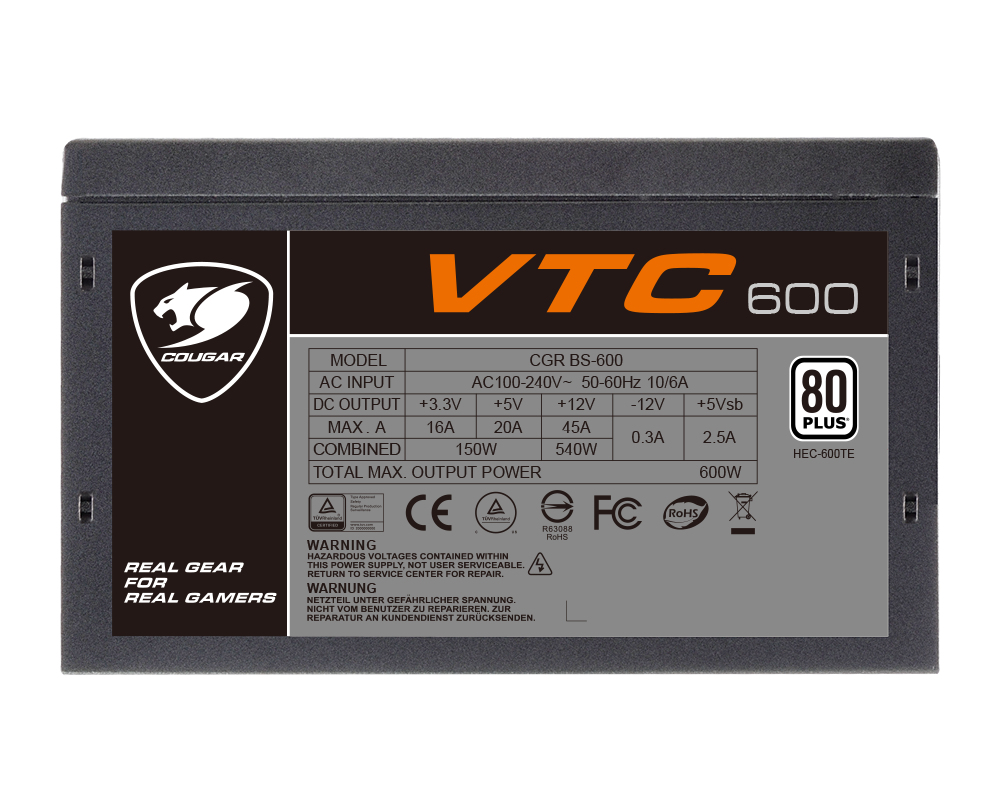 COUGAR VTC600 power supply unit – image 6