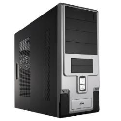 Nilox 01SK335514504 computer case Midi Tower Black, Silver