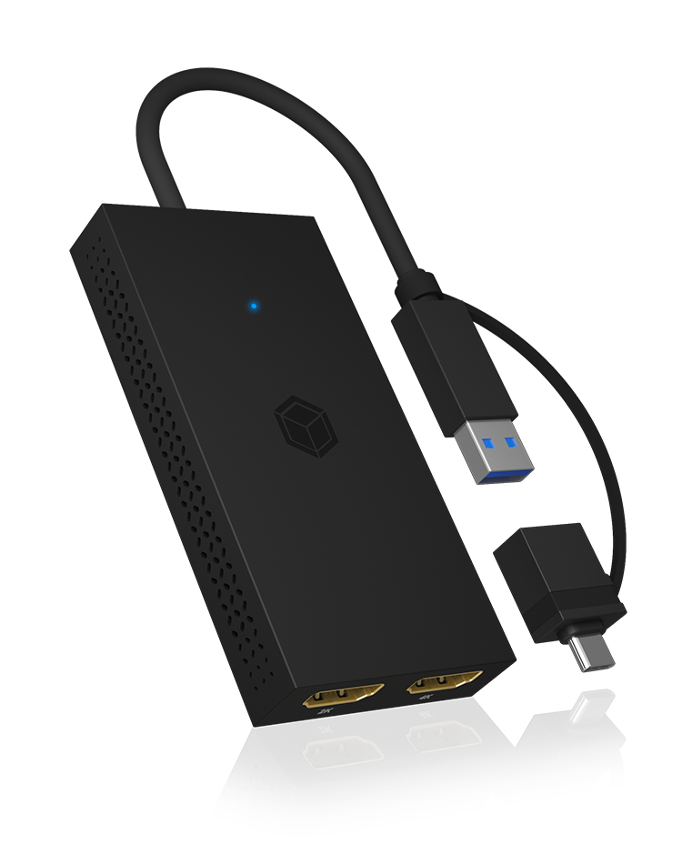 ICY BOX Mobile USB to Dual HDMI Splitter – image 2