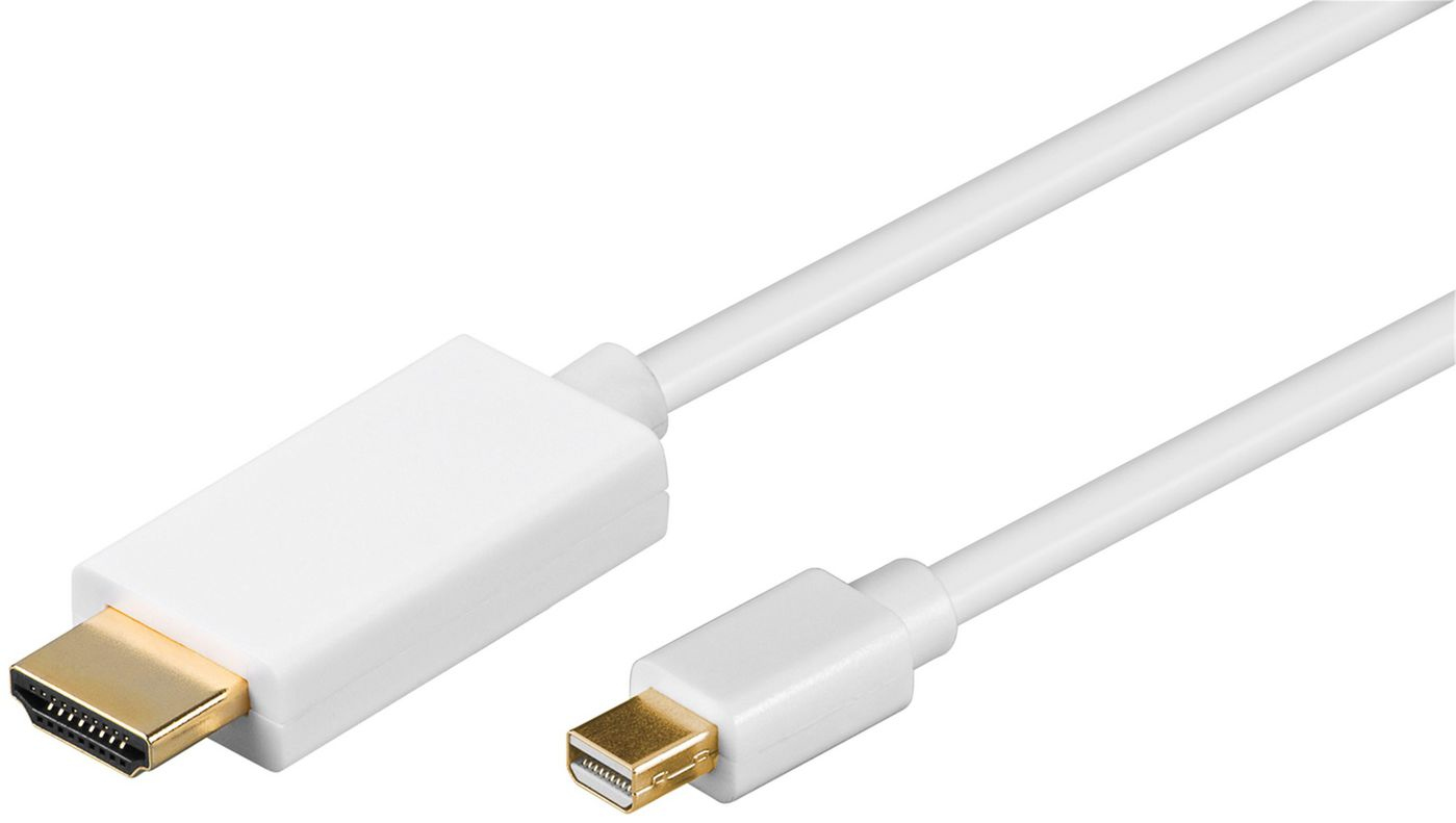 Microconnect MDPHDMI1 Video Kablo Adaptörü, 1m, HDMI (Tip A) - Mini DisplayPort, Beyaz