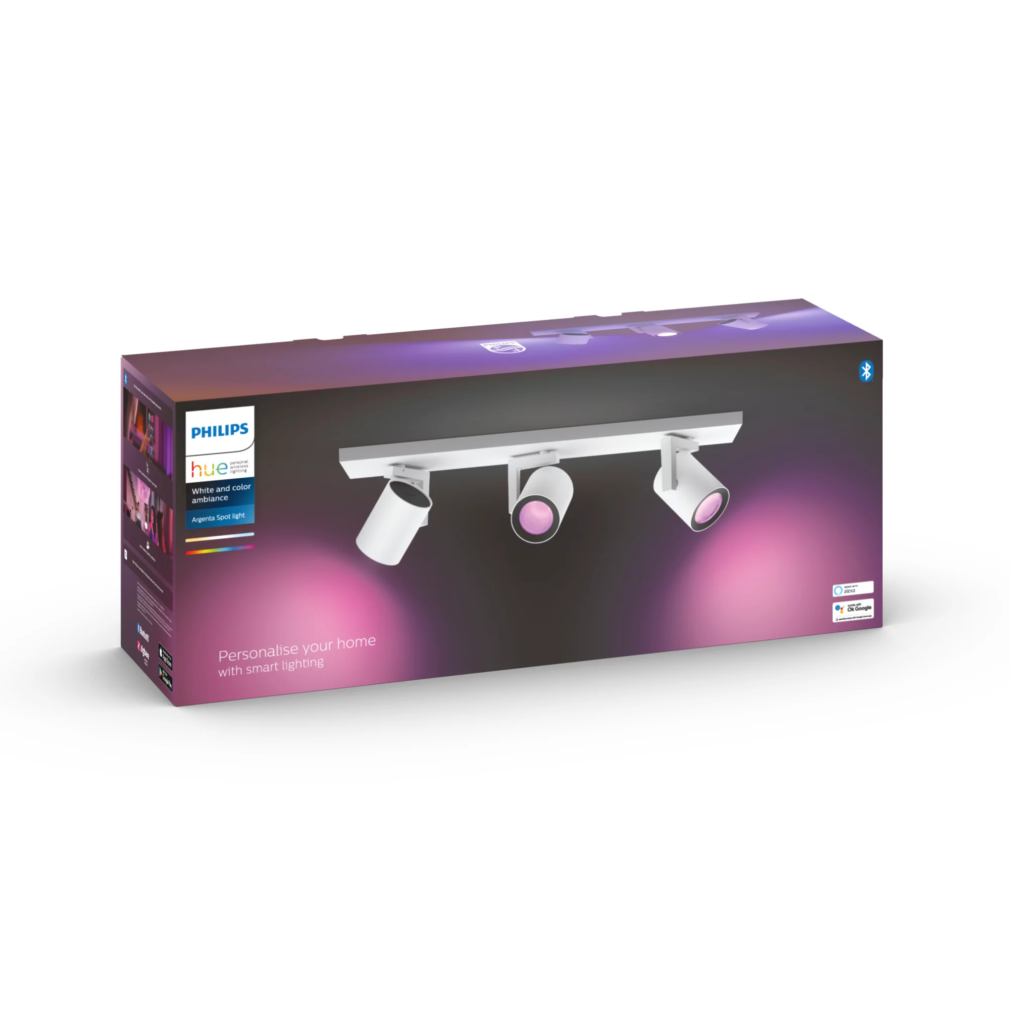 Philips by Signify Philips Hue White and colour ambience Argenta triple spotlight – image 3