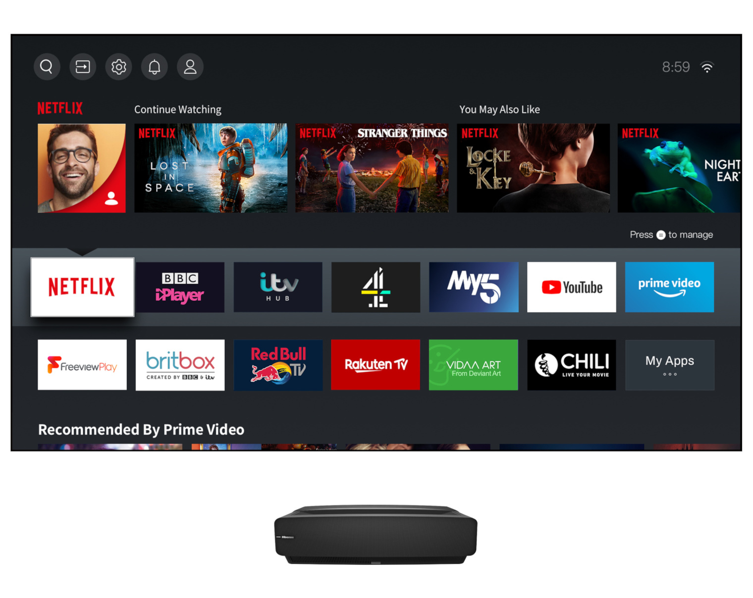 Hisense 88L5VGTUK projection TV Black, Grey – image 5