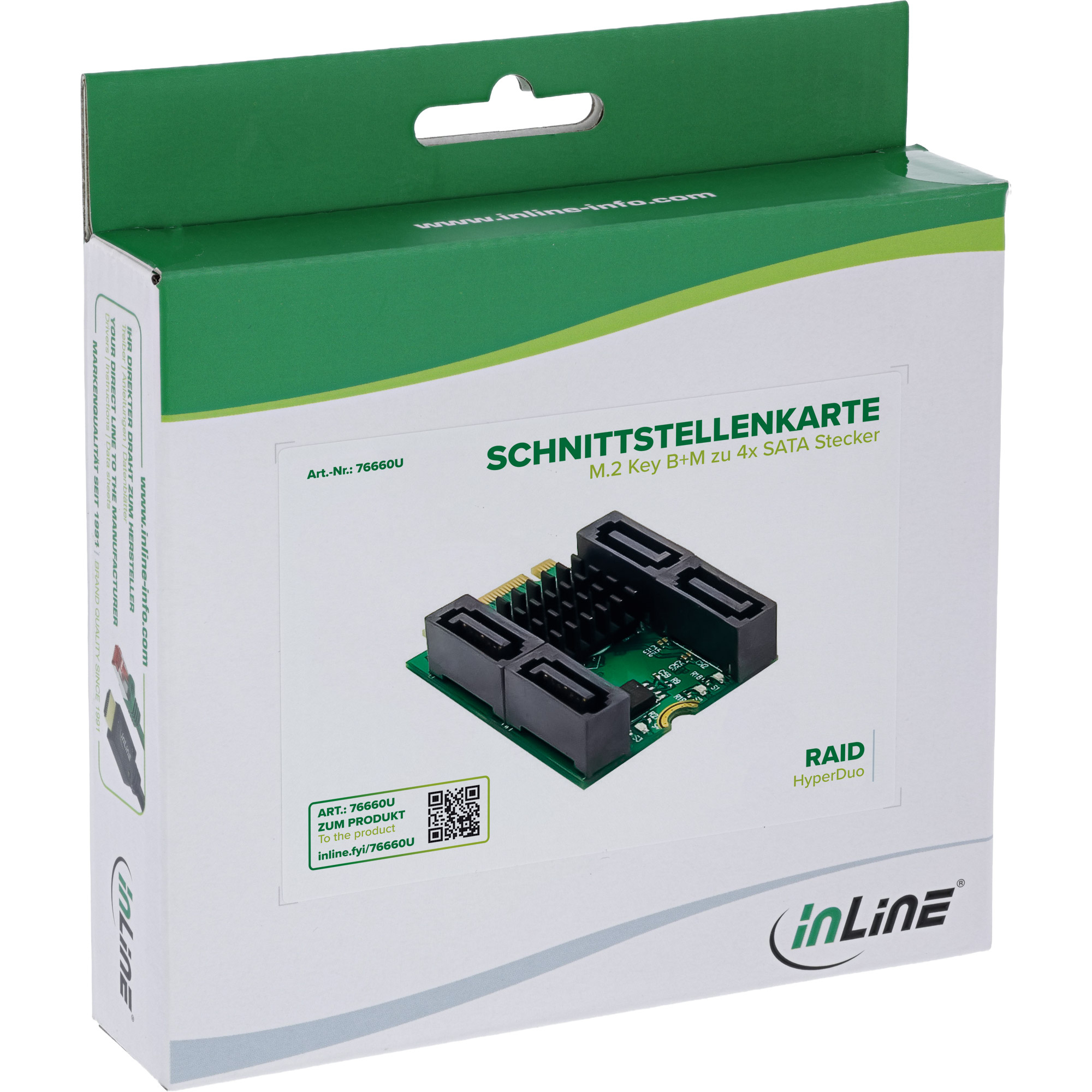 InLine 76660U interface cards/adapter Internal SATA – image 1