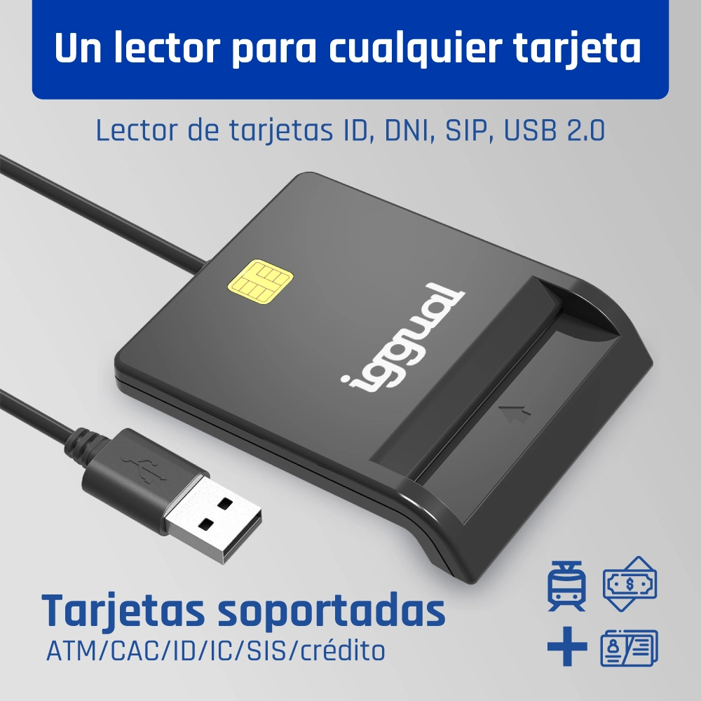 iggual IGG316740 magnetic card reader USB Black – image 2