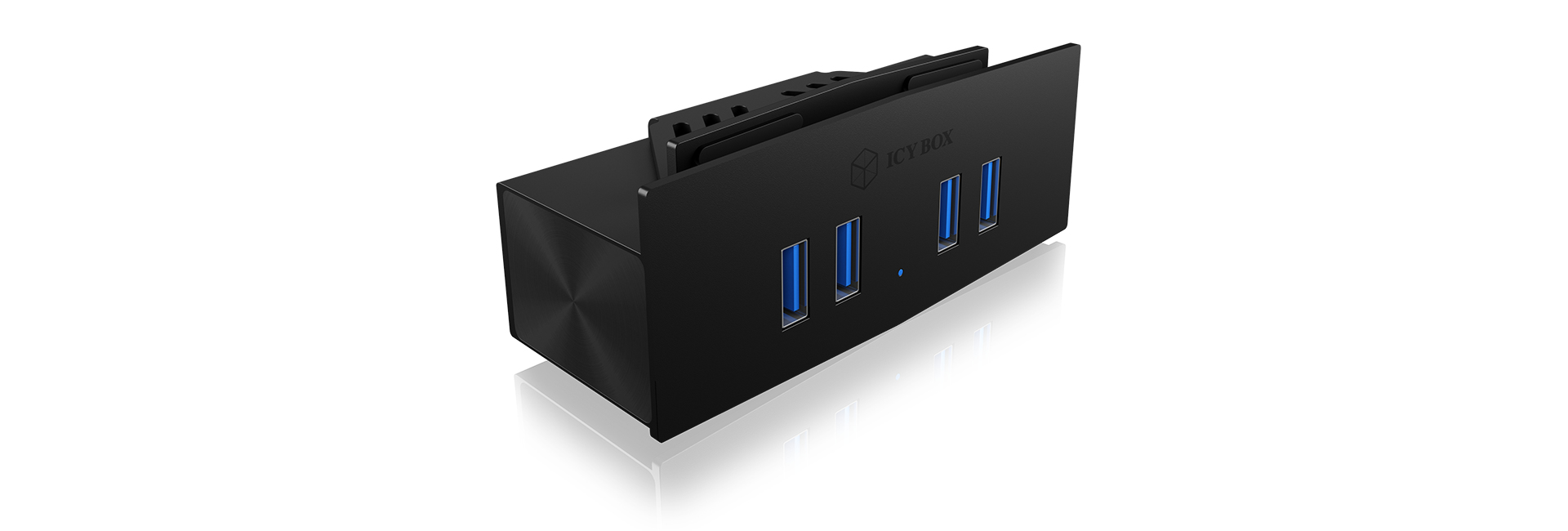 ICY BOX IB-HUB1408-U3 USB 3.2 Gen 1 (3.1 Gen 1) Type-B 5000 Mbit/s Black – image 1