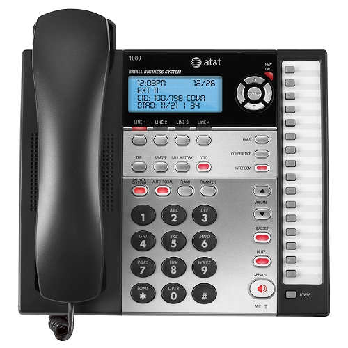 VTech 1080 telephone Analog telephone Caller ID Black, Silver