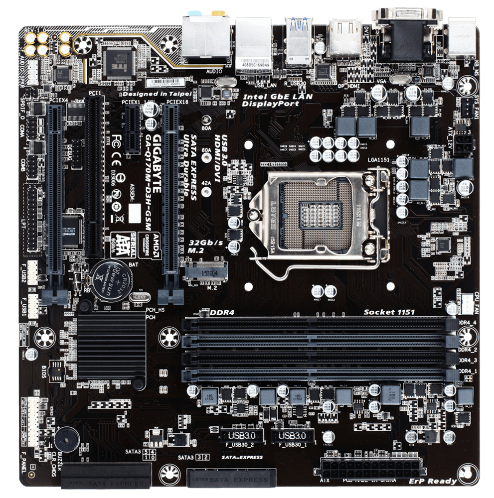 GIGABYTE GA-Q170M-D3H-GSM (rev. 1.0) – image 4