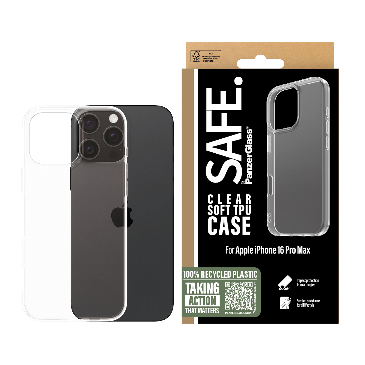 PanzerGlass SAFE. by PanzerGlass® TPU Case Transparent iPhone 16 Pro Max – image 2