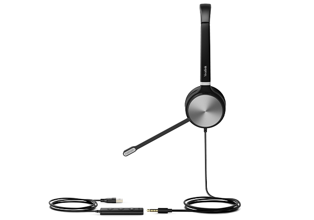 Yealink UH36D Headset Wired Head-band Office/Call center USB Type-A Black, Silver – image 2