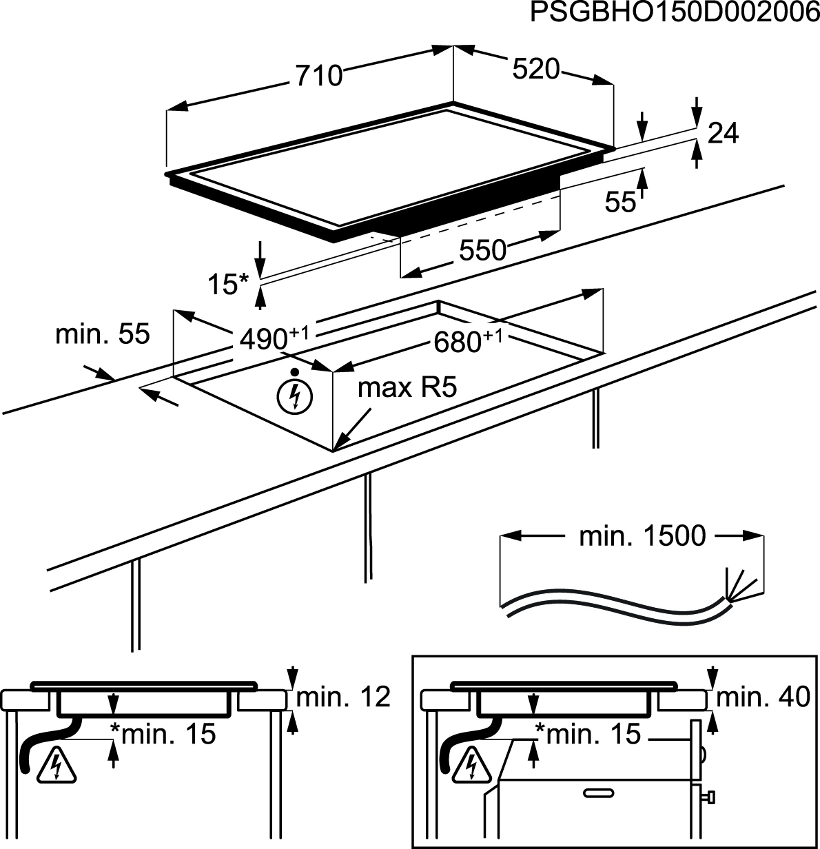 AEG HK774400FB Black Built-in Zone induction hob 4 zone(s) – image 9