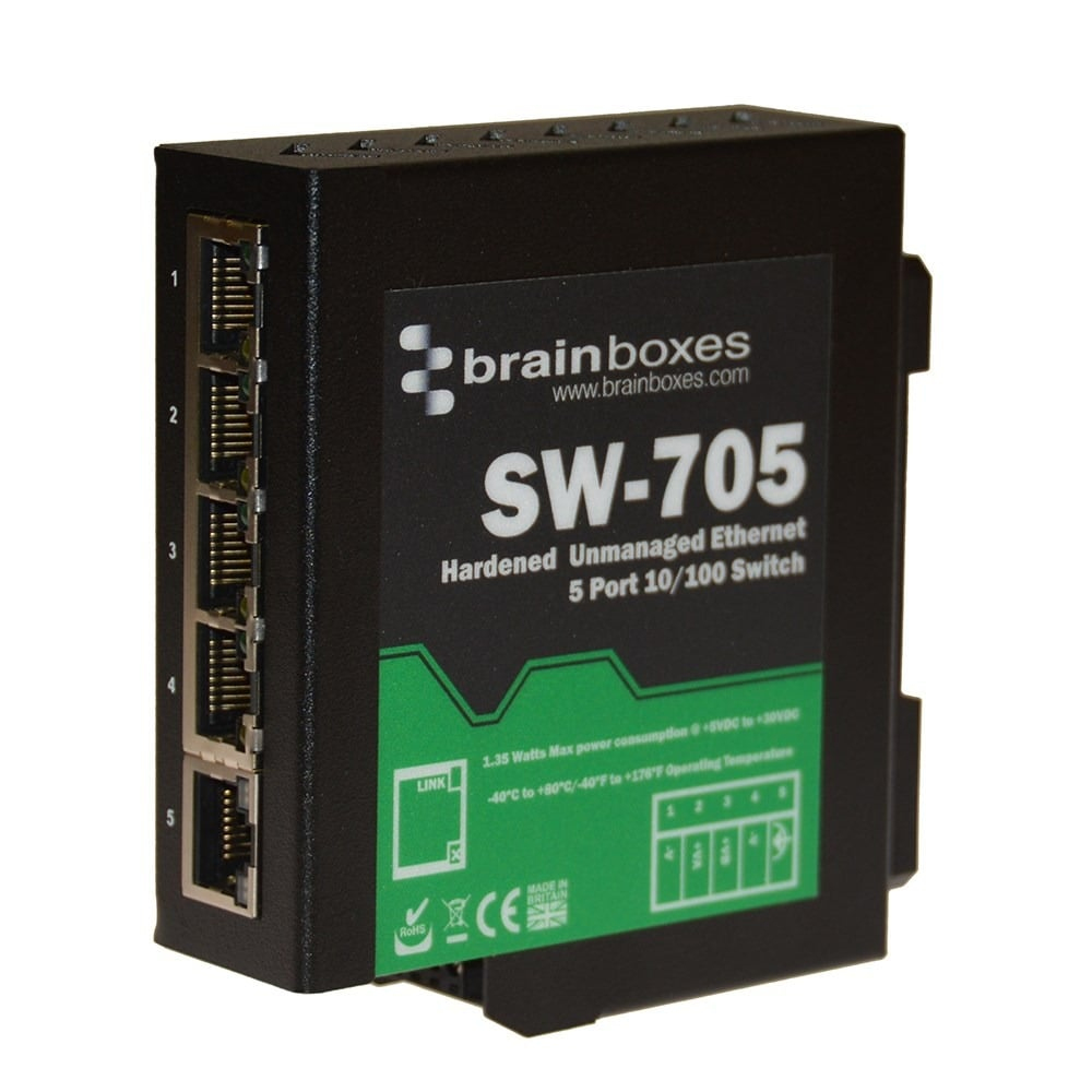 Brainboxes Hardened Industrial 5 Port 10/100 Ethernet Switch – image 6