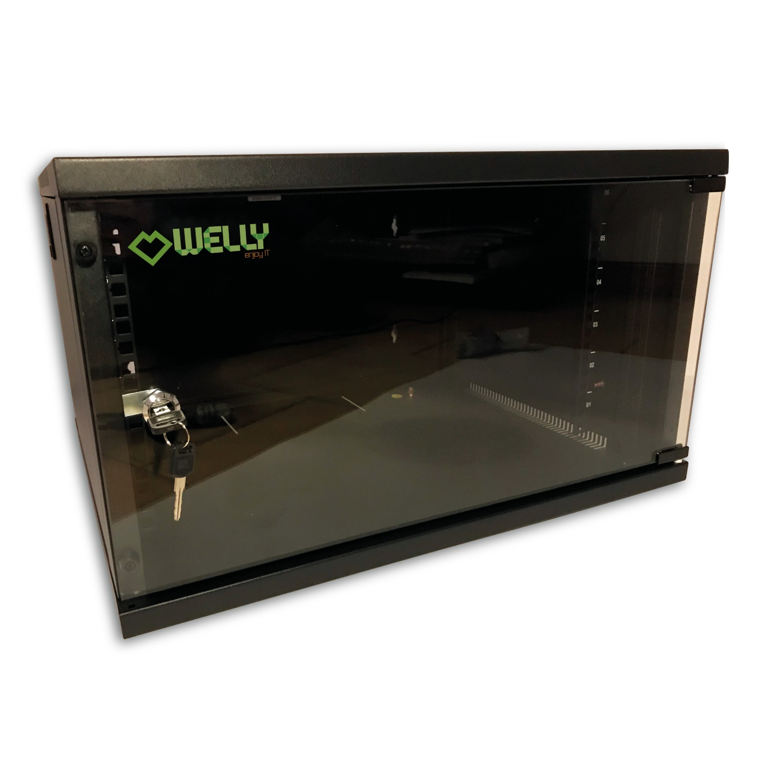 Welly Enjoy IT WY40006 rack cabinet 6U Wall mounted rack Black
