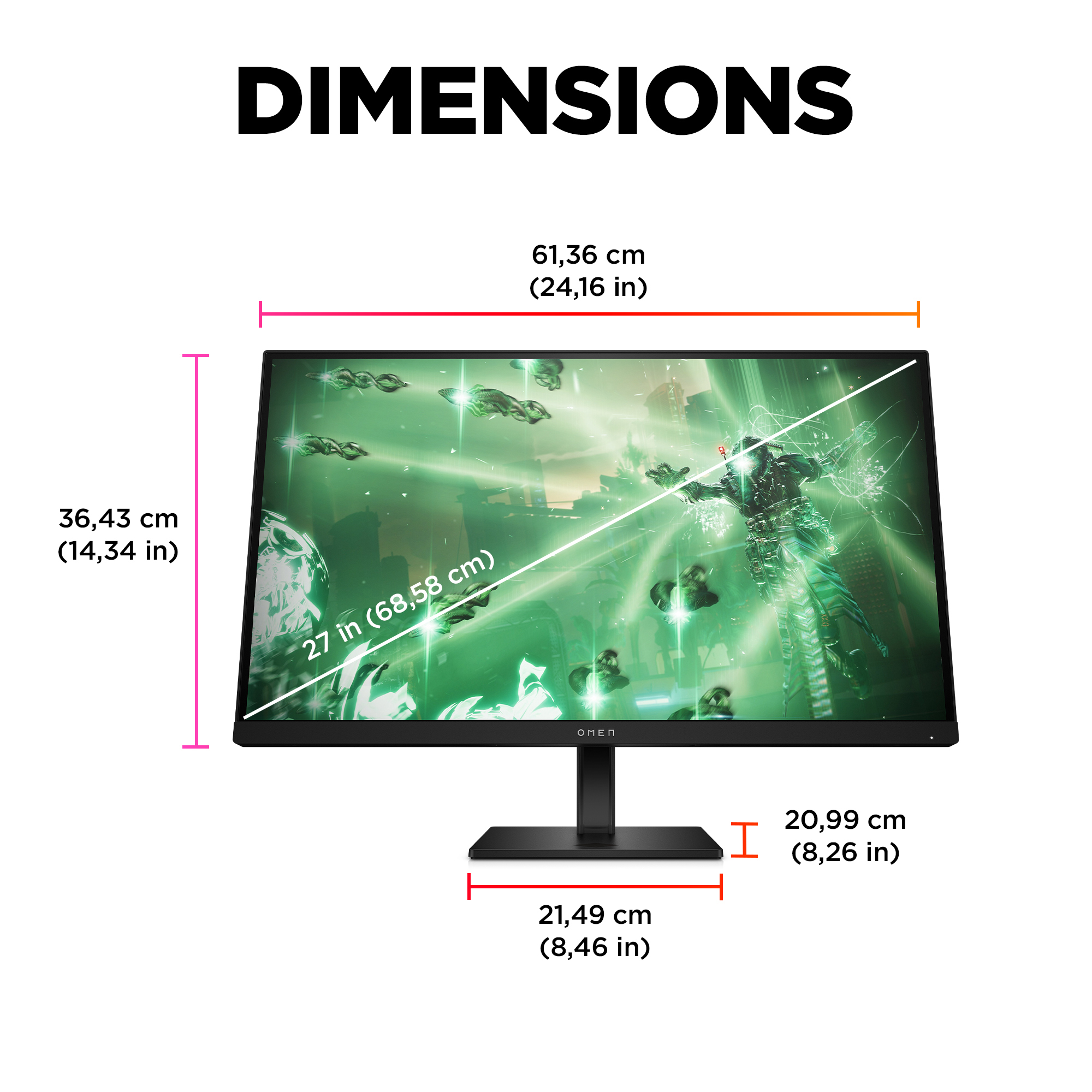 HP OMEN by HP 27 inch QHD 165Hz Gaming Monitor - OMEN 27q – image 5