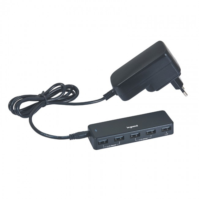 Legrand 050685 mobile device charger Smartphone, Tablet Black AC Indoor