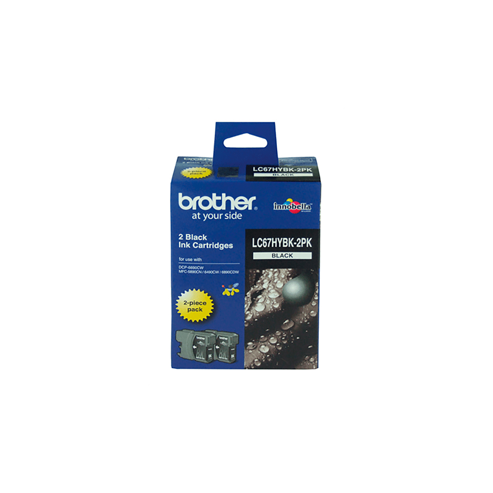 Brother LC67HYBK2PK ink cartridge 2 pc(s) Original Black