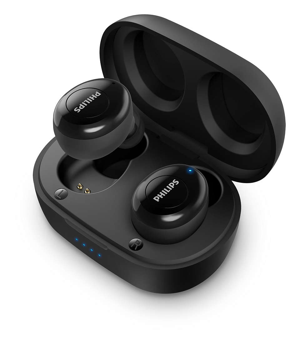 Philips 2000 series TAT2205 Wireless Bluetooth Earphones with Charging Case - Black