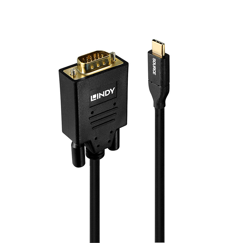 Lindy 0.5m USB Type C to VGA Adapter Cable