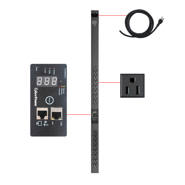 CyberPower PDU15MV16FNET power distribution unit (PDU) 16 AC outlet(s) 0U Black – image 2