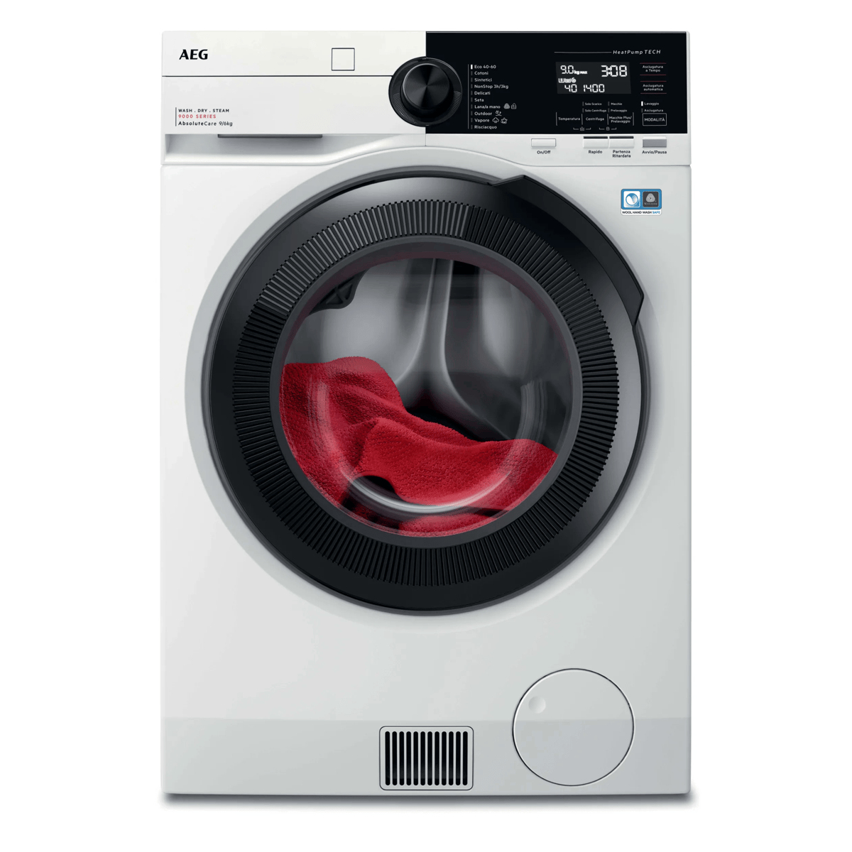 AEG Series 9000 LWR9E964MB washer dryer Freestanding Front-load White – image 1