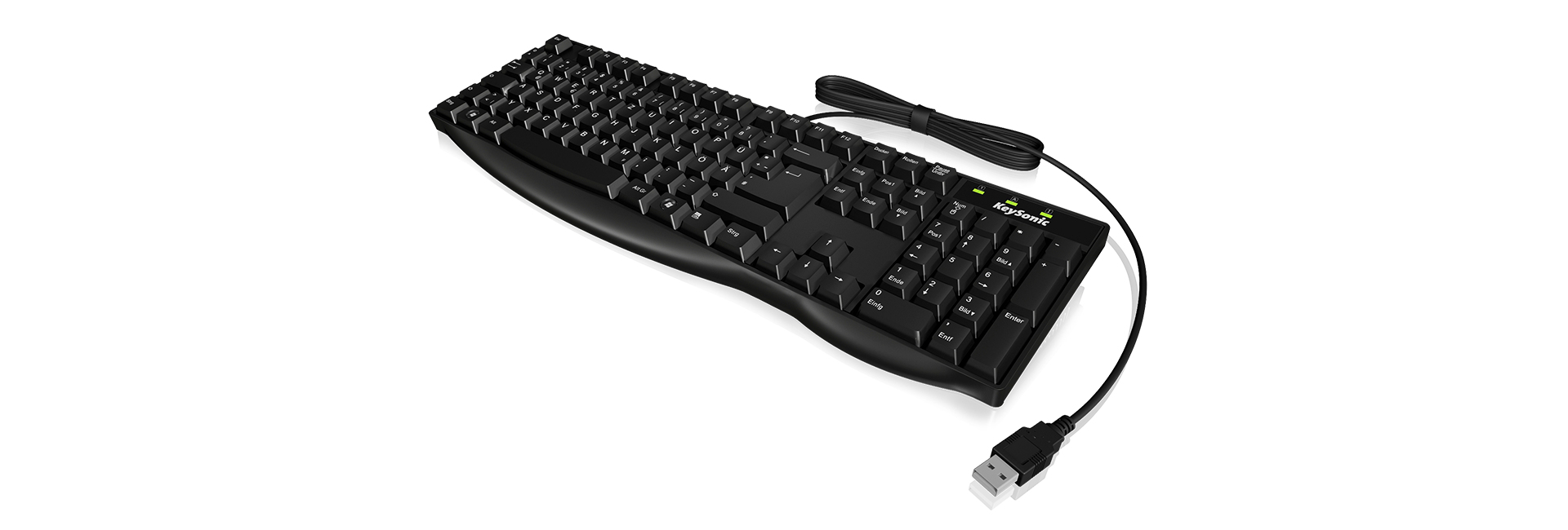 KeySonic KSK-8003UX keyboard Gaming USB QWERTY English Black – image 2