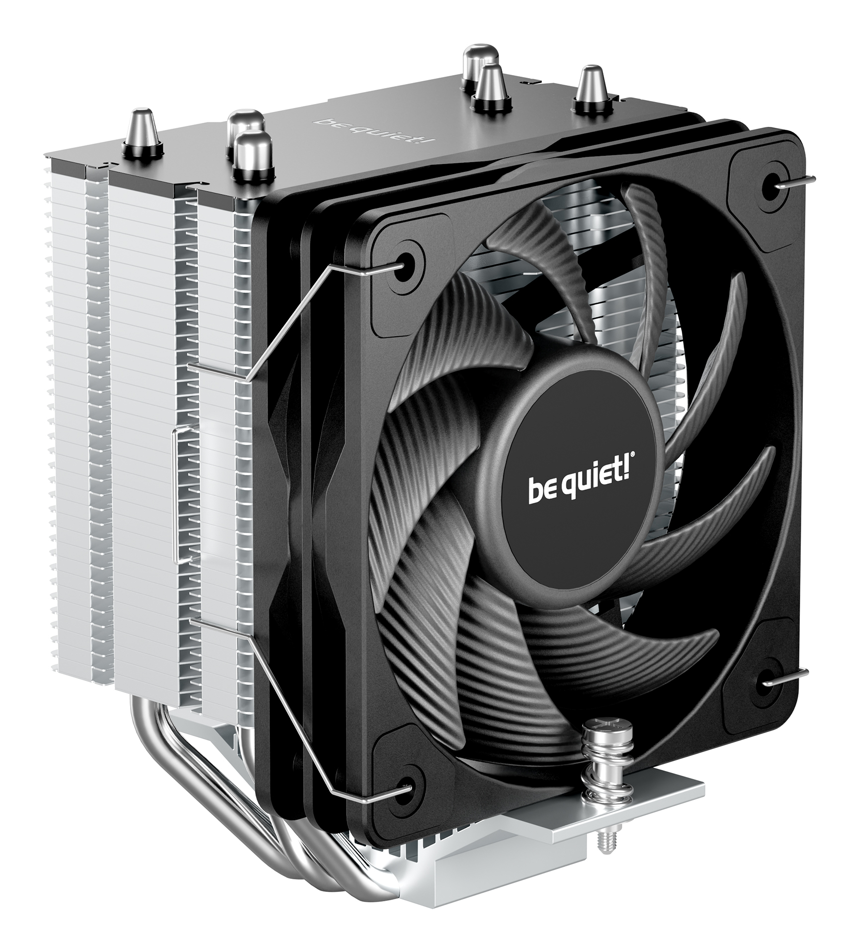 be quiet! Pure Rock Slim 3 Fan CPU Cooler, Universal Socket, High Quality 100mm PWM Black Cooling Fan, 1700RPM, 3 Heat Pipes, 130W TDP, Intel 1851/ 1700 & AMD AM4/ AM5 Compatible